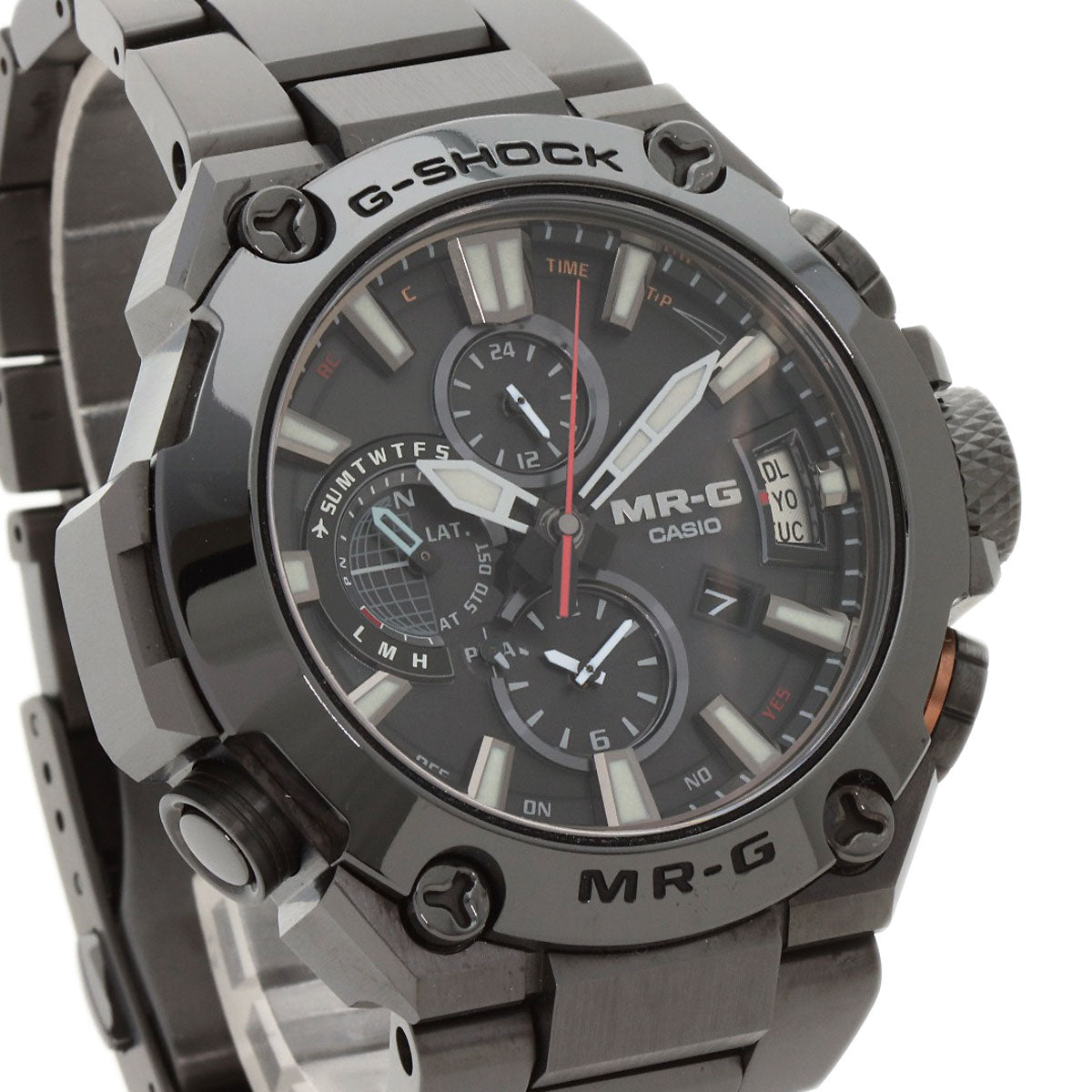 Casio Watches Solar Powered Radio Watch Mrg-G2000Cb-1Ajr Titanium, Titanium Black G-Shock G2000