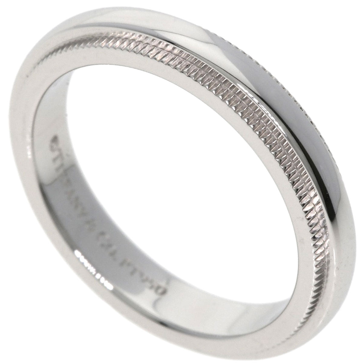 Tiffany&Co. Ring Pt950 Silver Milgrain Women