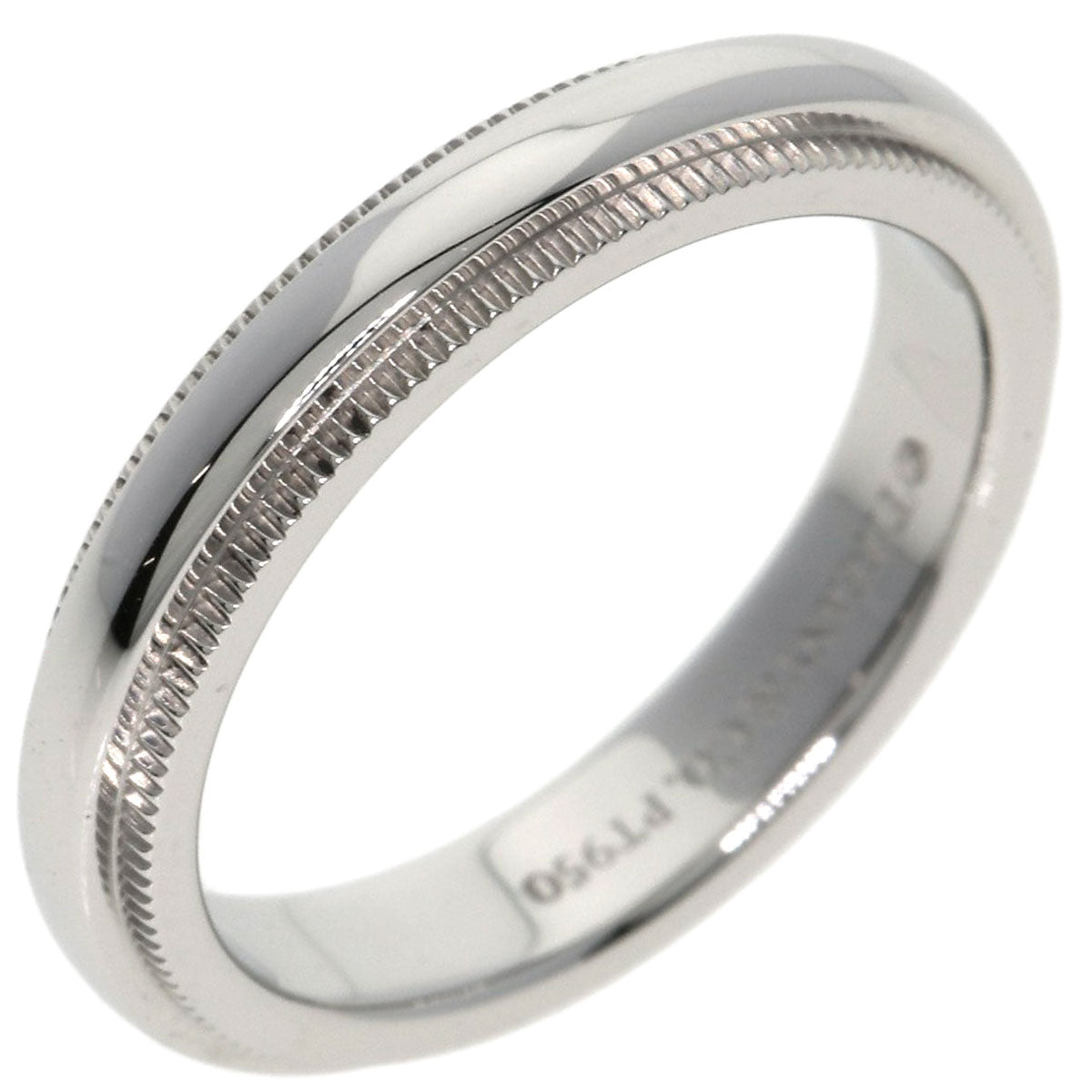 Tiffany&Co. Ring Pt950 Silver Milgrain Women