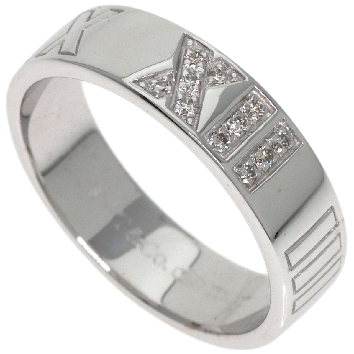 Tiffany&Co. Ring K18Wg Silver Atlas Diamond Women