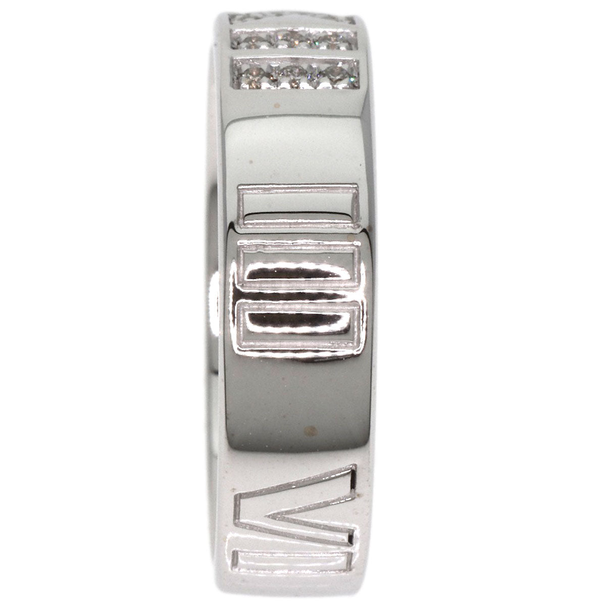 Tiffany&Co. Ring K18Wg Silver Atlas Diamond Women