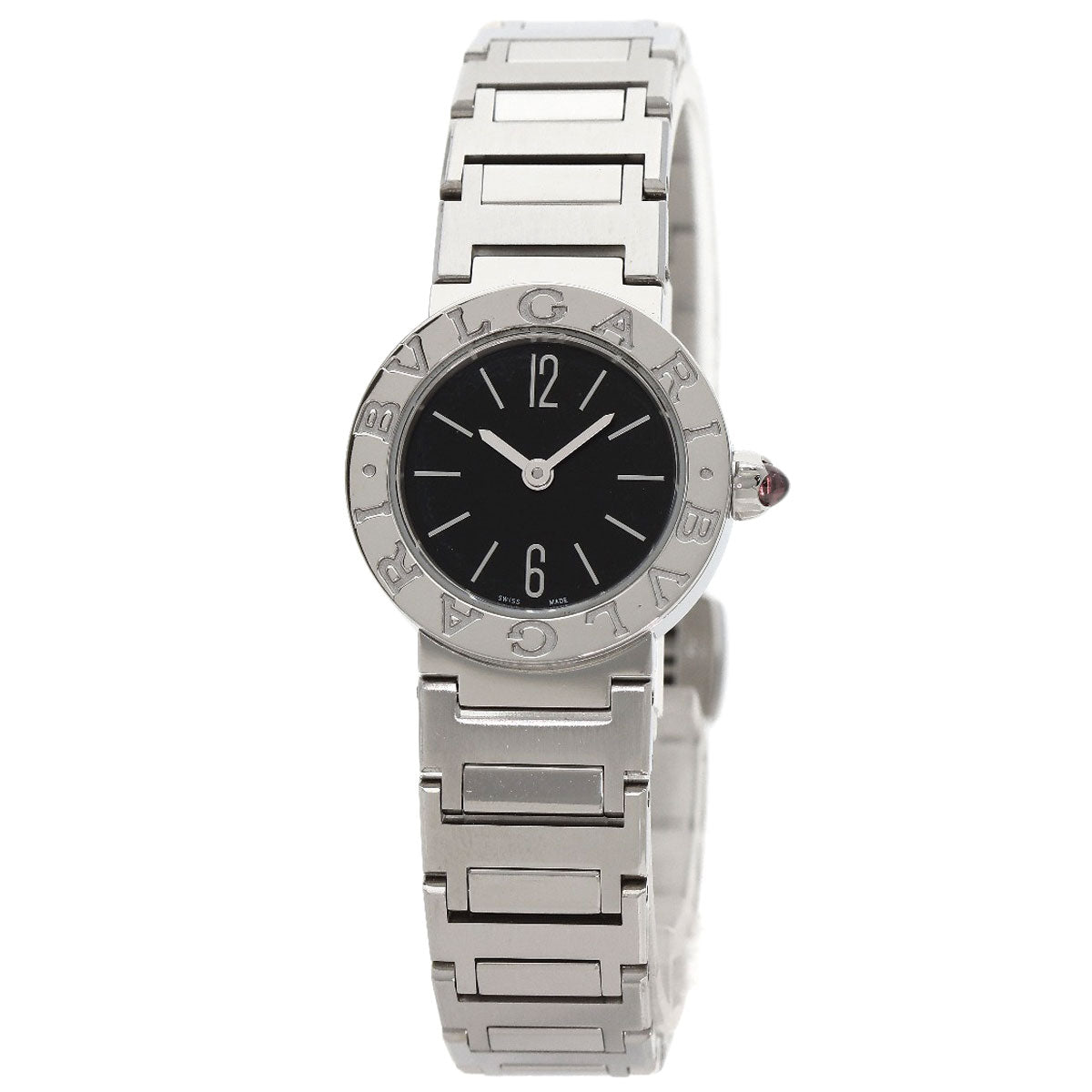 Bvlgari Watches Quartz Bb23S Stainless Steel , Stainless Steel Silver Bulgari Bulgari Black Dial