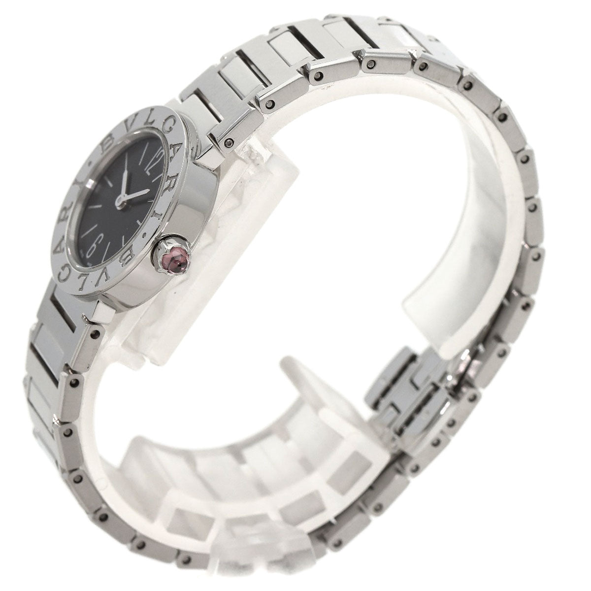 Bvlgari Watches Quartz Bb23S Stainless Steel , Stainless Steel Silver Bulgari Bulgari Black Dial