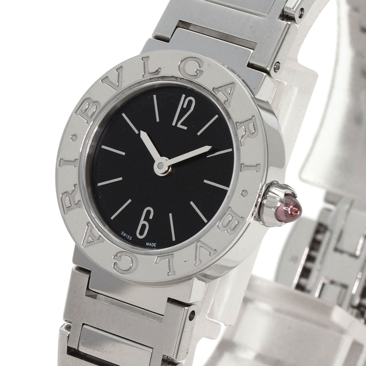 Bvlgari Watches Quartz Bb23S Stainless Steel , Stainless Steel Silver Bulgari Bulgari Black Dial