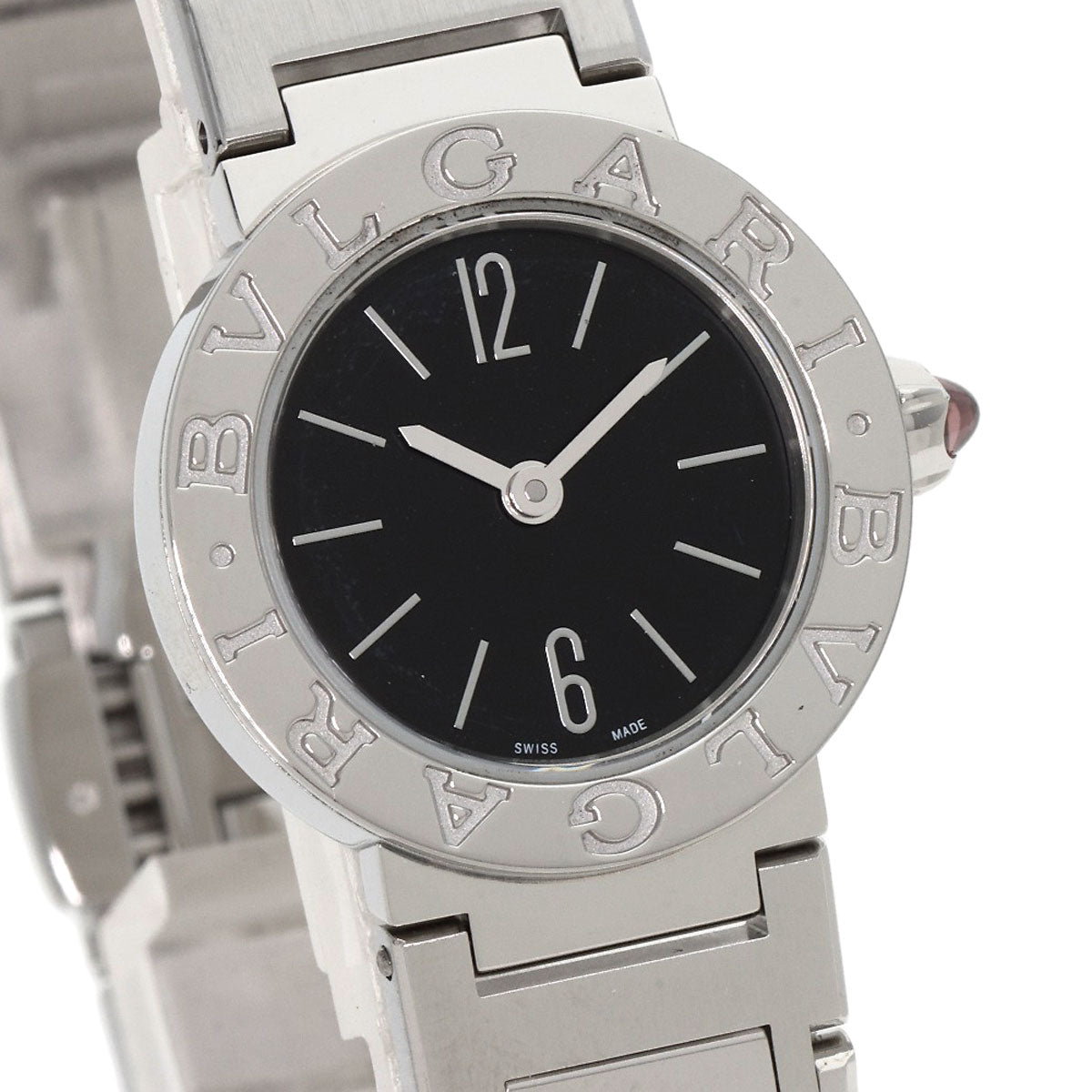 Bvlgari Watches Quartz Bb23S Stainless Steel , Stainless Steel Silver Bulgari Bulgari Black Dial