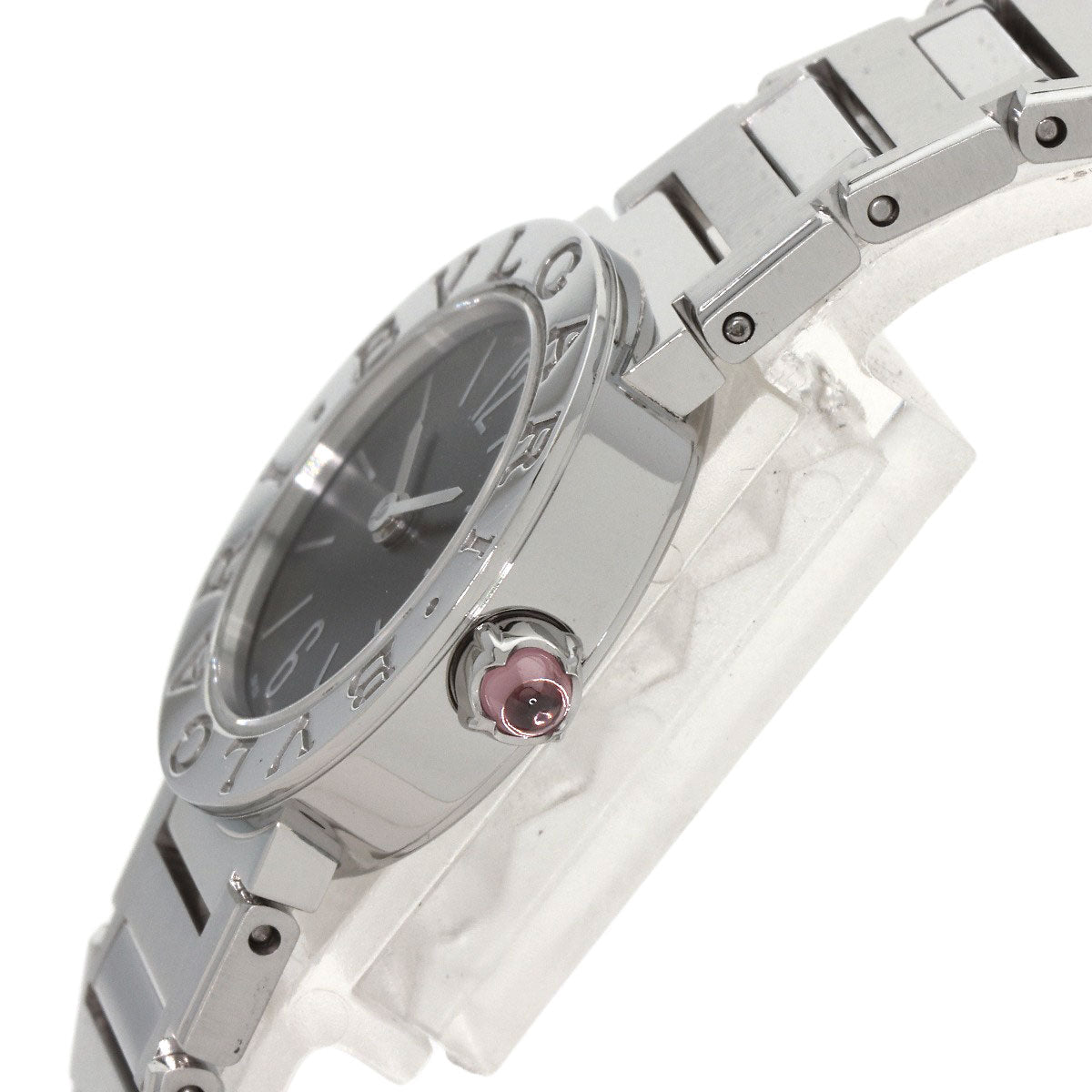 Bvlgari Watches Quartz Bb23S Stainless Steel , Stainless Steel Silver Bulgari Bulgari Black Dial