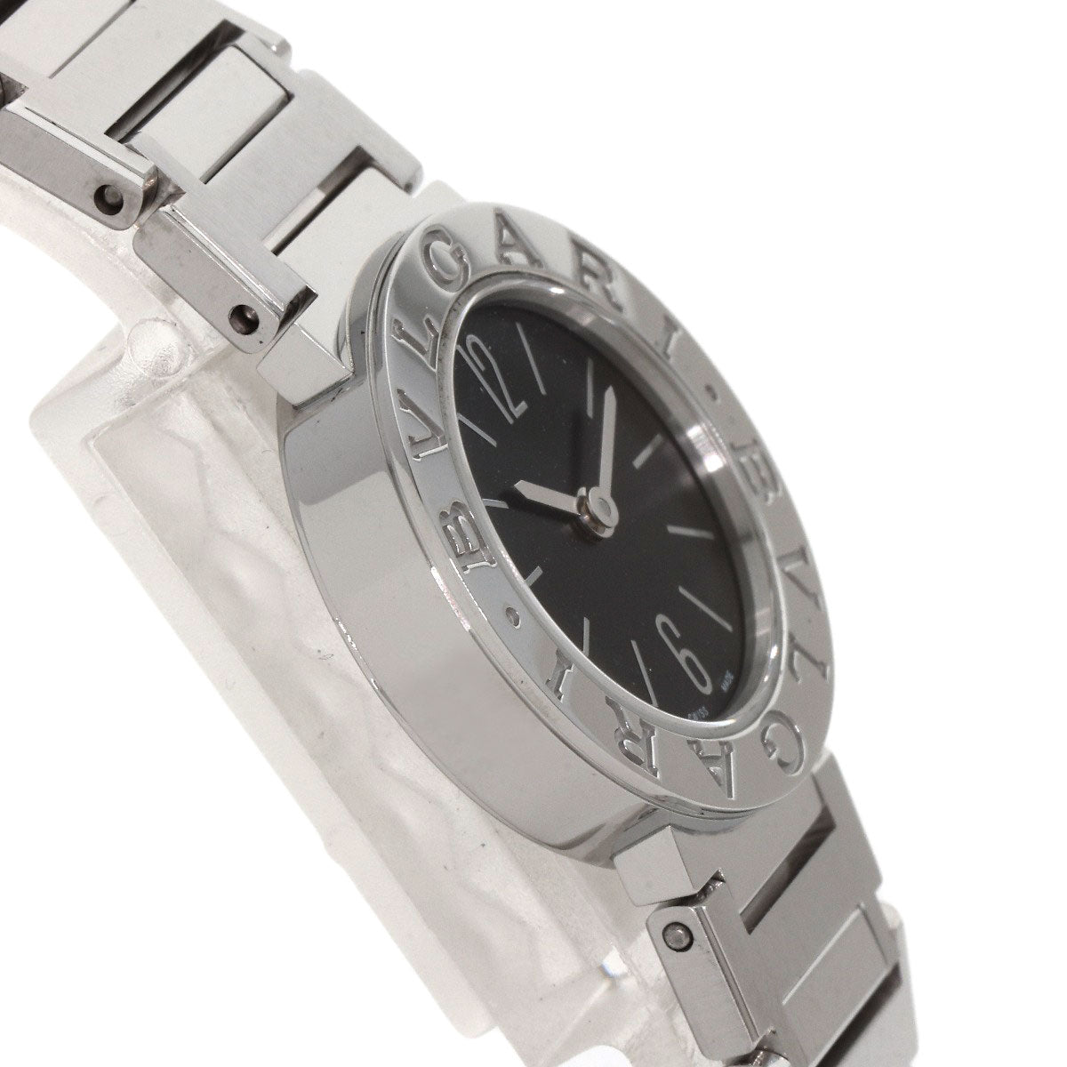 Bvlgari Watches Quartz Bb23S Stainless Steel , Stainless Steel Silver Bulgari Bulgari Black Dial