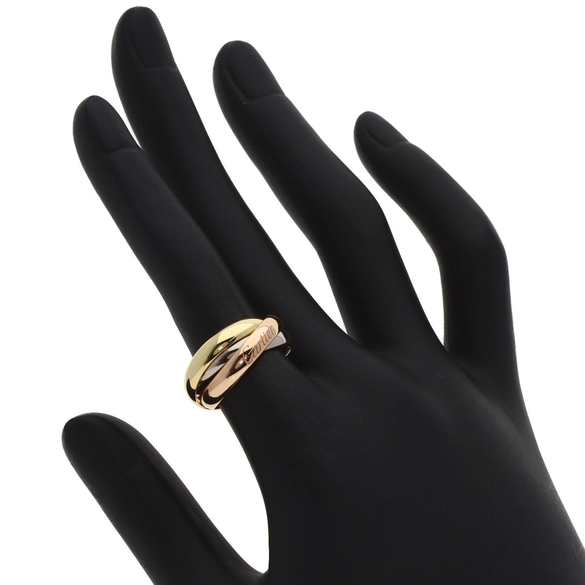 Cartier Ring 18K Yellow Gold Gold Trinity Ring #50 Current