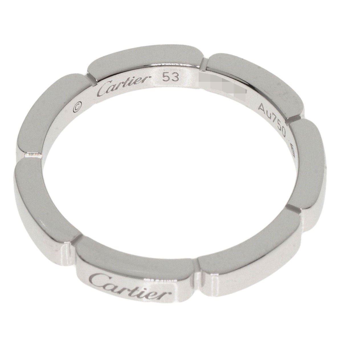 Cartier Ring K18Wg Silver Mayon Panthere #53