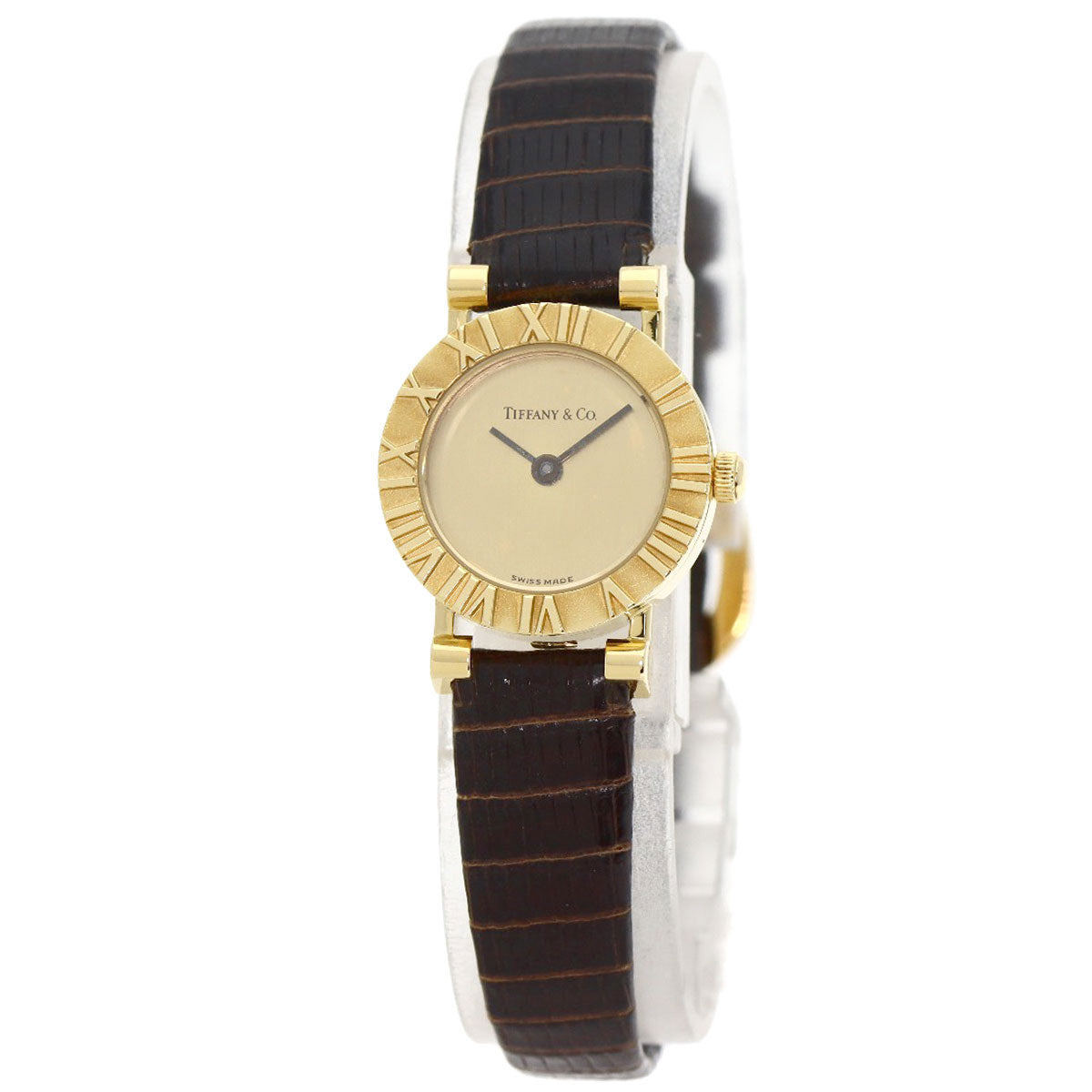 Tiffany&Co. Watches Quartz D286.753 K18Yg, Leather Gold Atlas Gold Dial Women