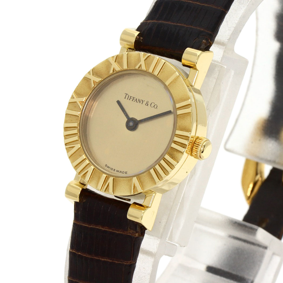 Tiffany&Co. Watches Quartz D286.753 K18Yg, Leather Gold Atlas Gold Dial Women