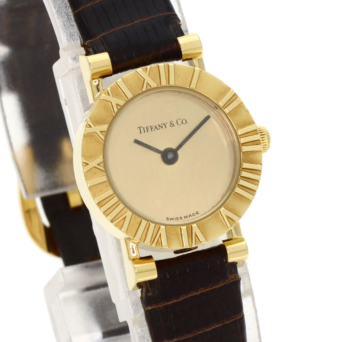Tiffany&Co. Watches Quartz D286.753 K18Yg, Leather Gold Atlas Gold Dial Women