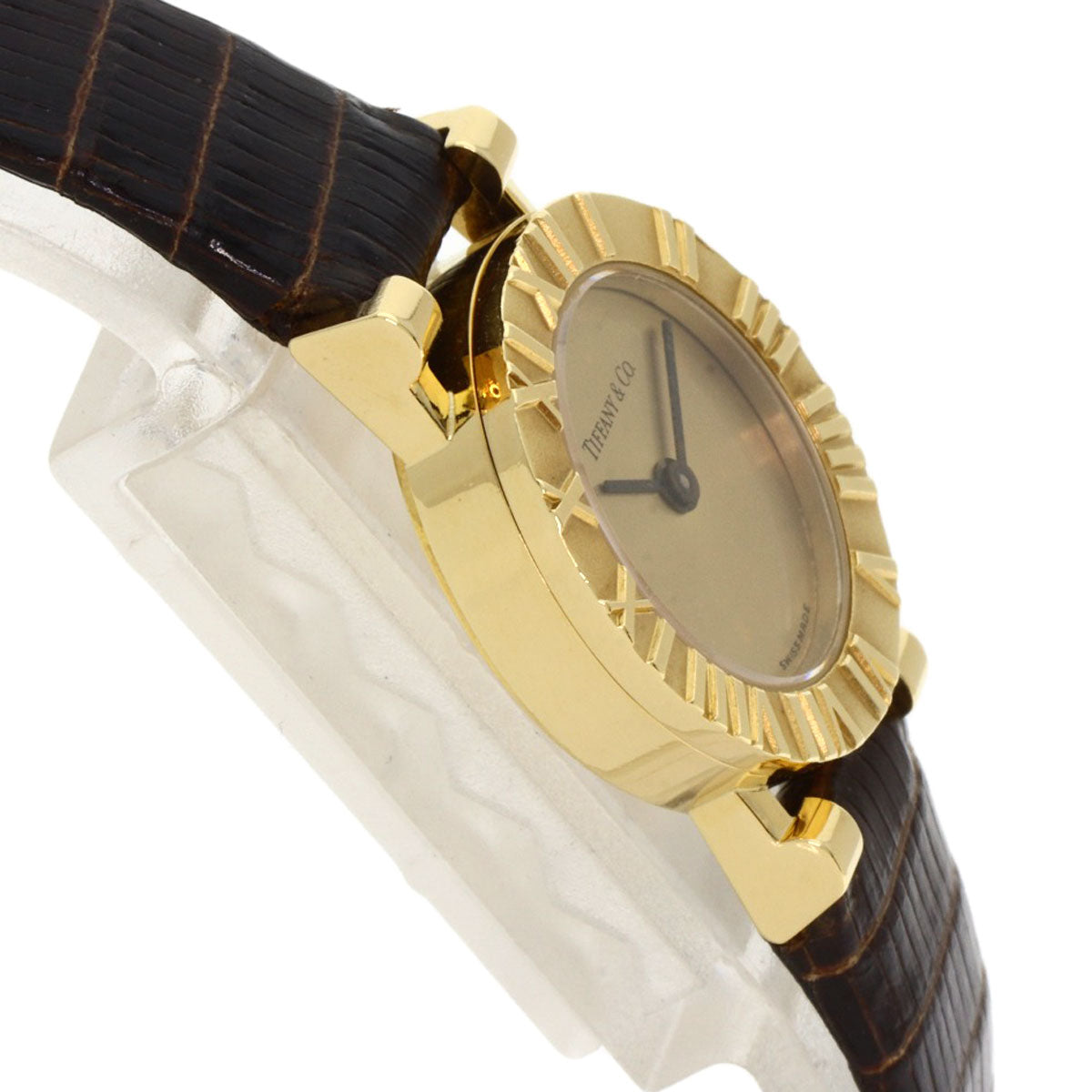 Tiffany&Co. Watches Quartz D286.753 K18Yg, Leather Gold Atlas Gold Dial Women