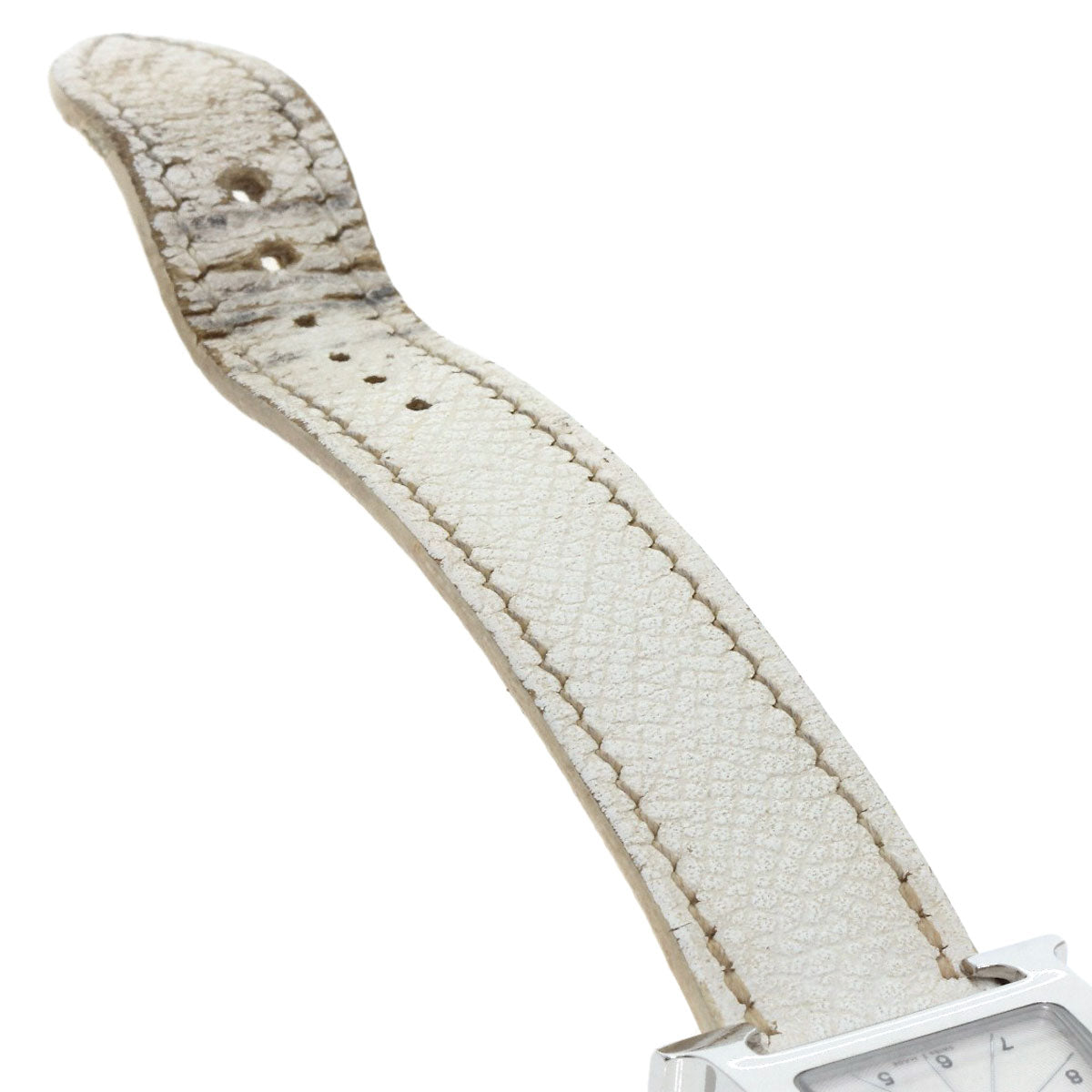Hermes Watches Quartz Hh1.210 Stainless Steel, Leather Silver H Watch Silver Dial Women