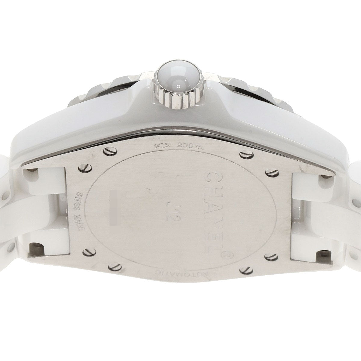 Chanel Watches Mechanical Automatic H3214 Ceramic, Ceramic Silver J12 1.5" 8P Diamond White Shell