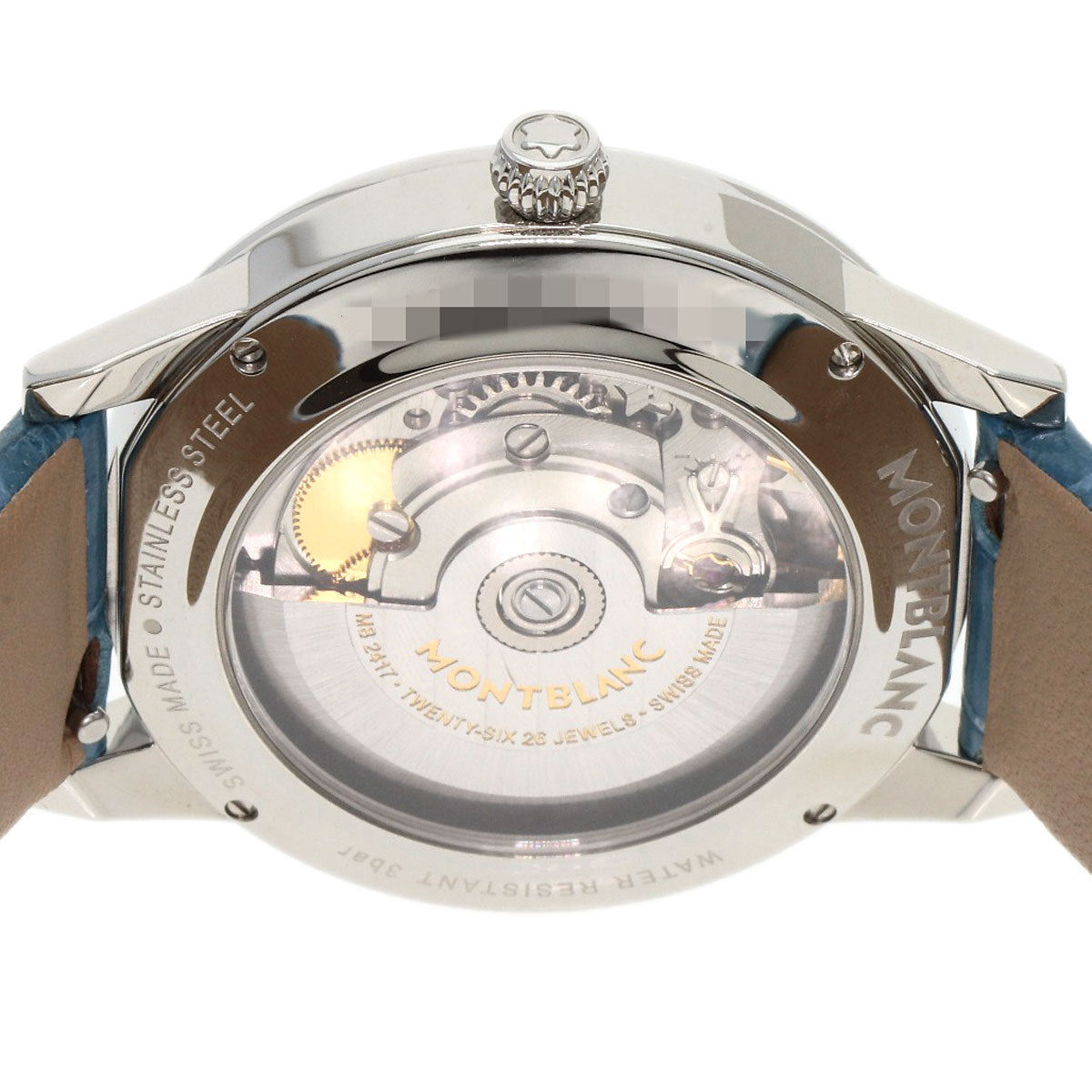 Montblanc Watches Mechanical Automatic Mb118772 Stainless Steel, Leather Silver Boheme Diamond
