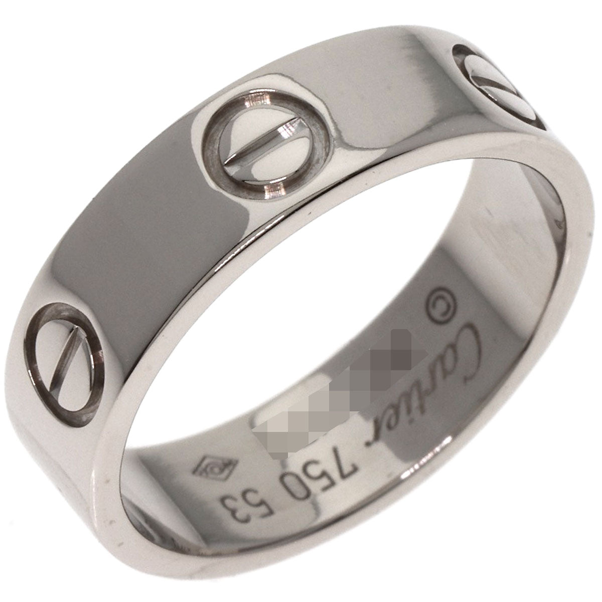 Cartier Ring K18Wg Silver Love Ring #53