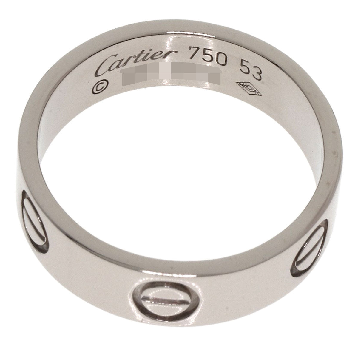 Cartier Ring K18Wg Silver Love Ring #53
