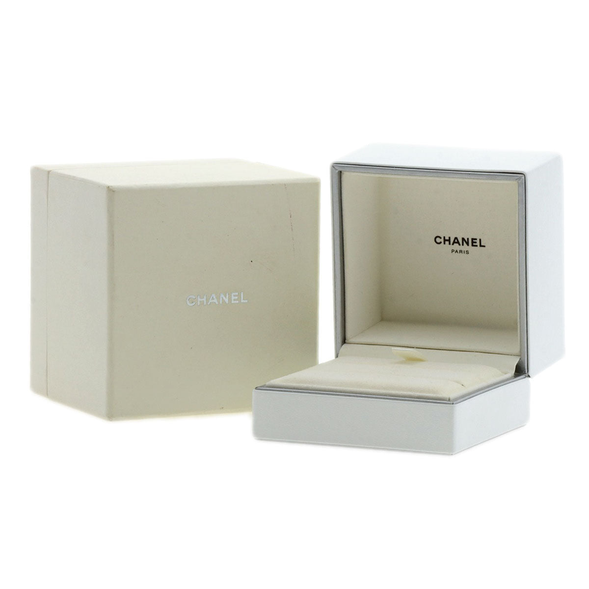Chanel Ring 18K Pink Gold Gold Camellia Half Eternity Diamond #46