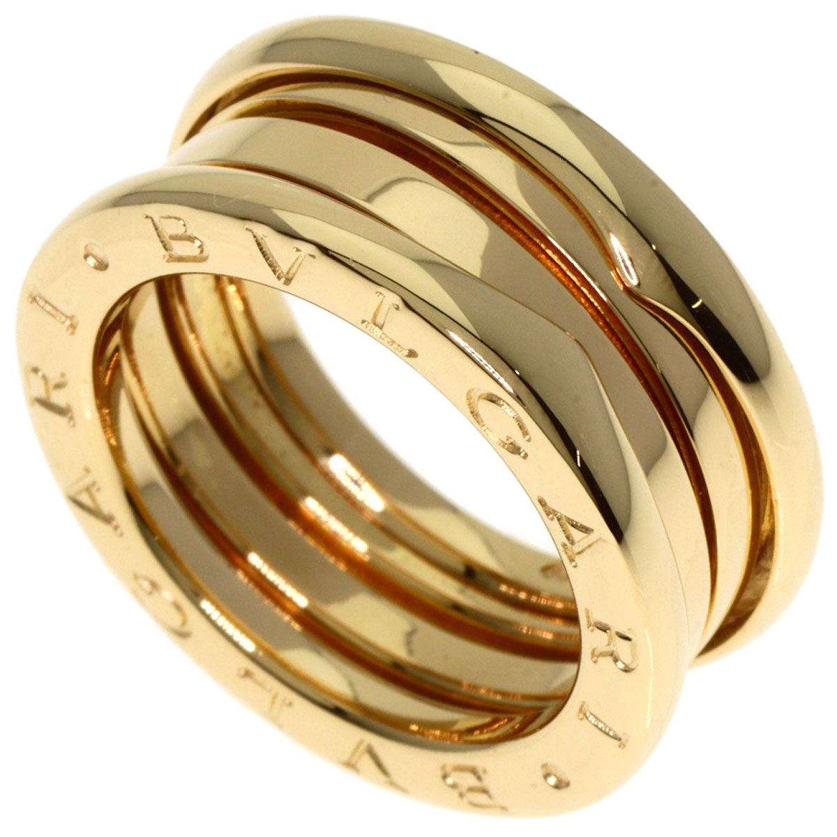 Bvlgari Ring 18K Yellow Gold Gold B-Zero1 B-Zero One 2 Band #49 Women