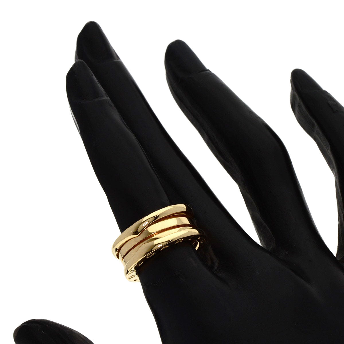 Bvlgari Ring 18K Yellow Gold Gold B-Zero1 B-Zero One 2 Band #49 Women