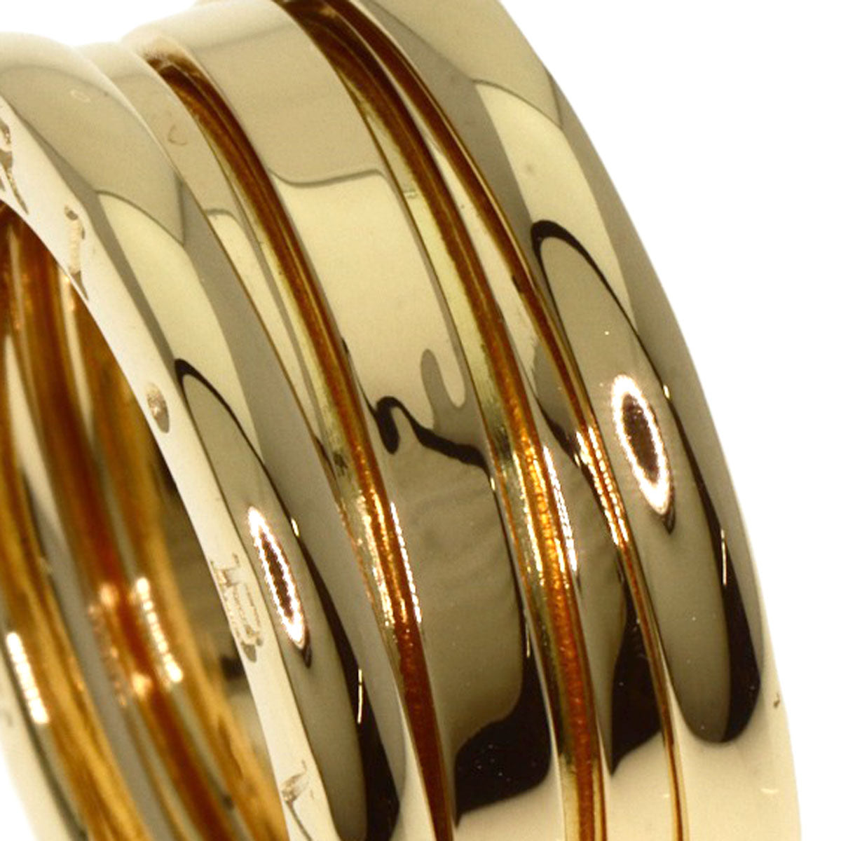 Bvlgari Ring 18K Yellow Gold Gold B-Zero1 B-Zero One 2 Band #49 Women