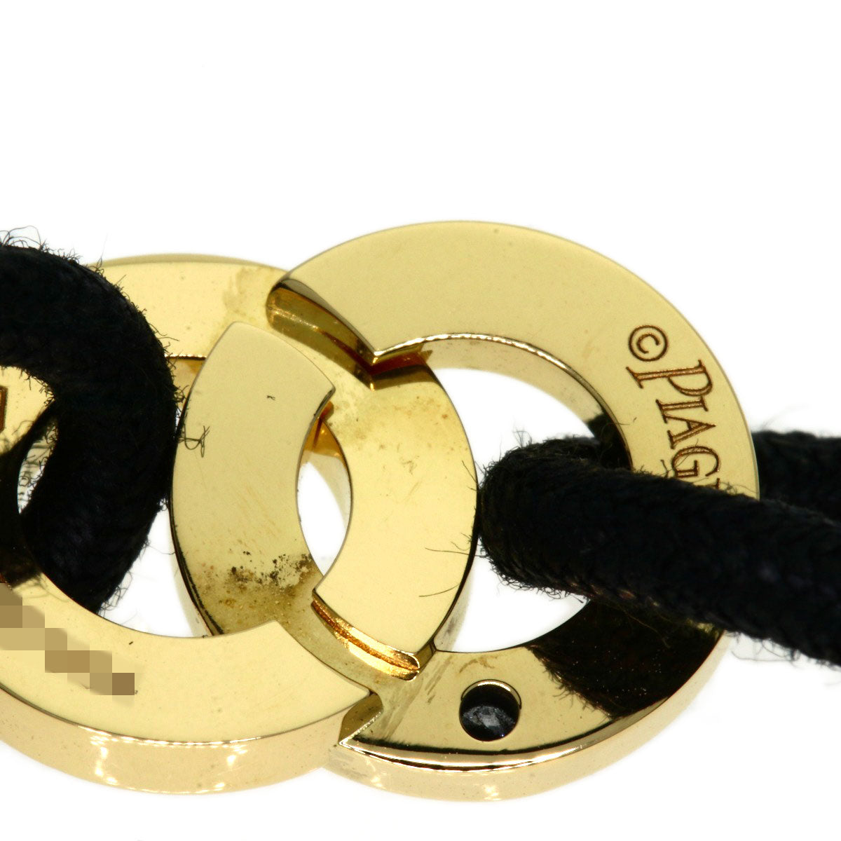 Piaget Bracelet 18K Yellow Gold Gold Possession 1P Diamond Cotton Cord