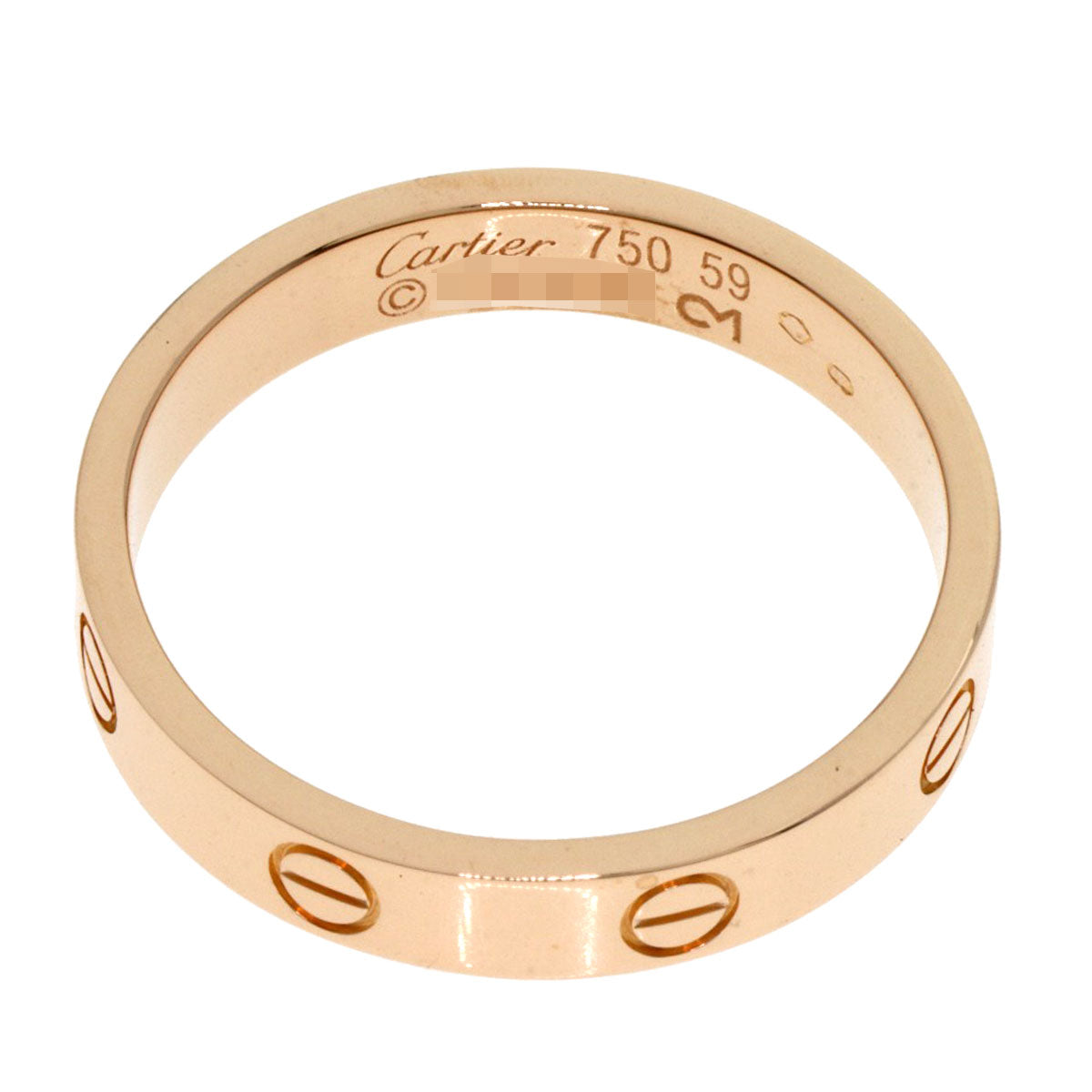 Cartier Ring 18K Pink Gold Gold Mini Love Ring #59