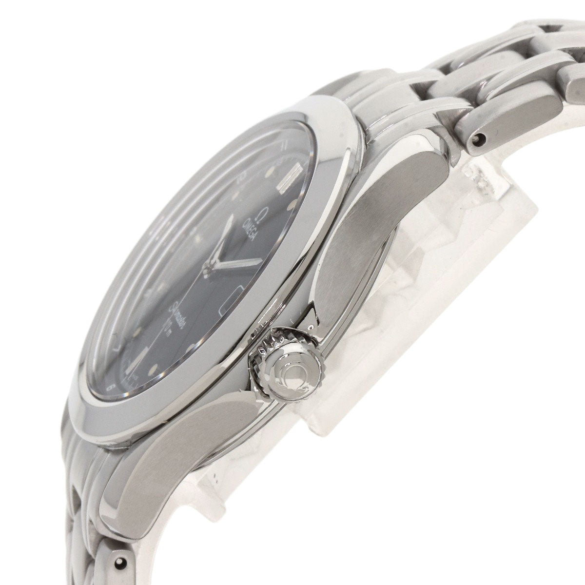 Omega Watches Quartz 2511.50 Stainless Steel , Stainless Steel Silver Seamaster 120M Black Dial Mens