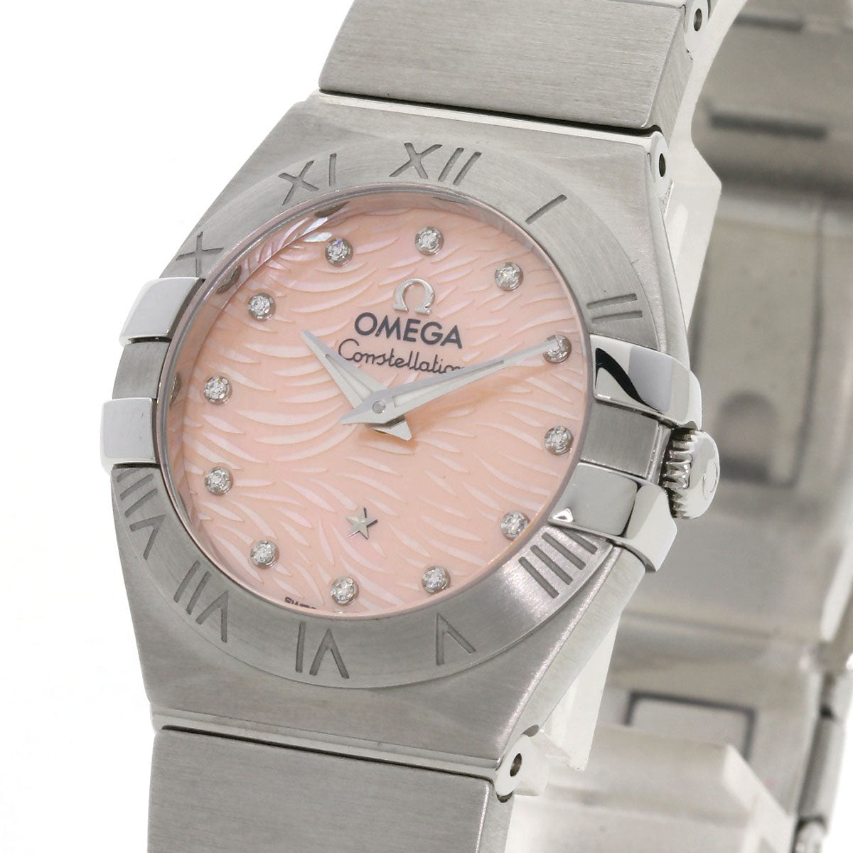 Omega Watches Quartz 123.10.24.60.57.002 Stainless Steel , Stainless Steel Silver Constellation
