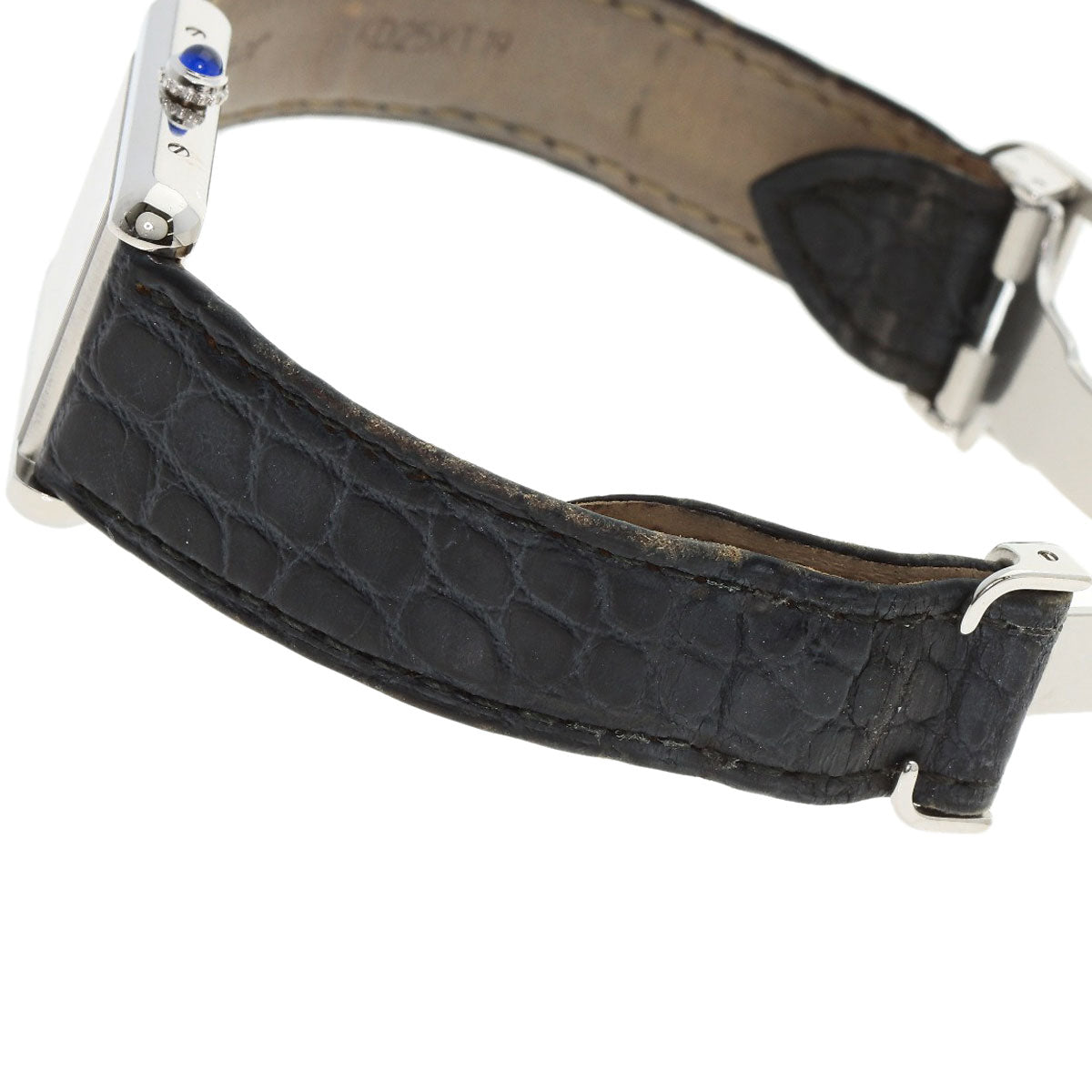 Cartier Watches Quartz W1018255 Stainless Steel, Leather Silver Tank Solo Sm Silver Dial Women
