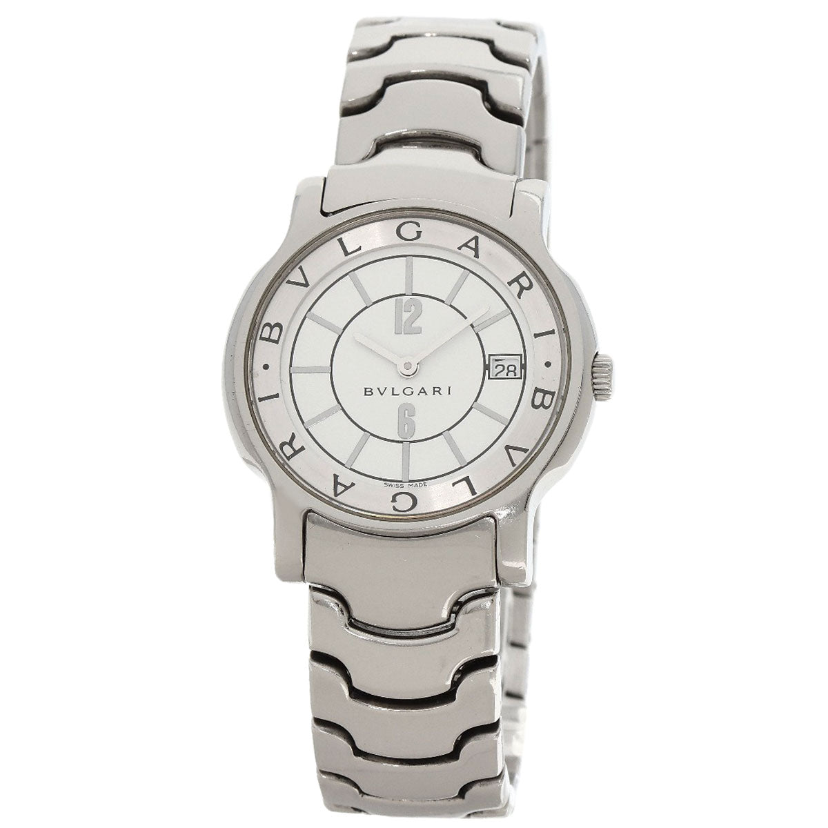 Bvlgari Watches Quartz St35Ss Stainless Steel , Stainless Steel Silver Solo Tempo White Dial Mens
