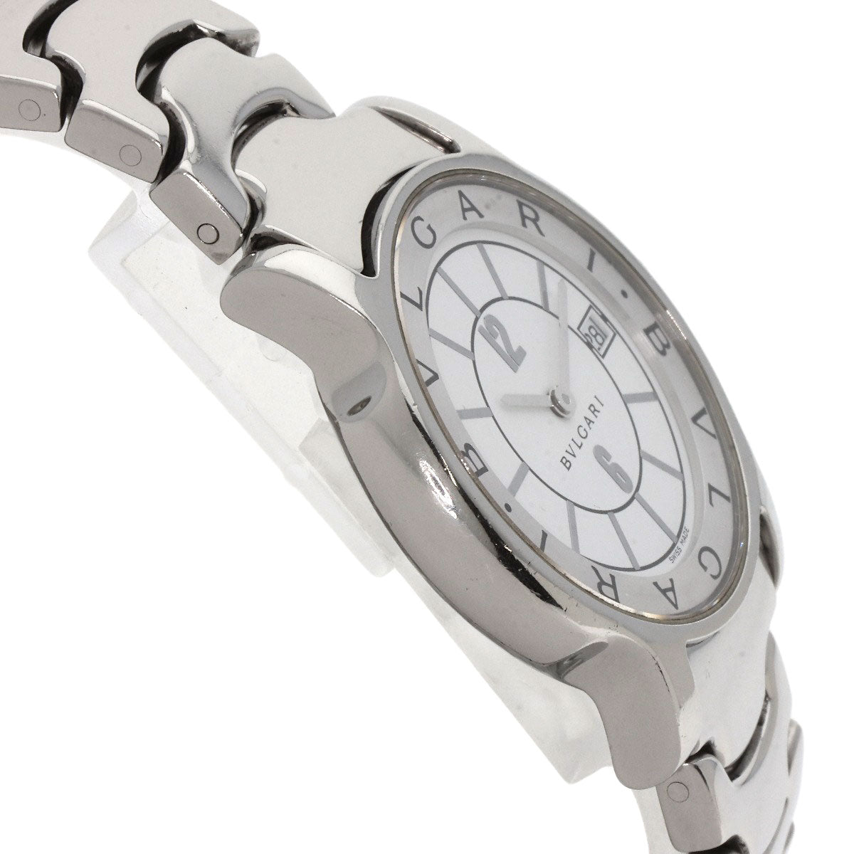 Bvlgari Watches Quartz St35Ss Stainless Steel , Stainless Steel Silver Solo Tempo White Dial Mens