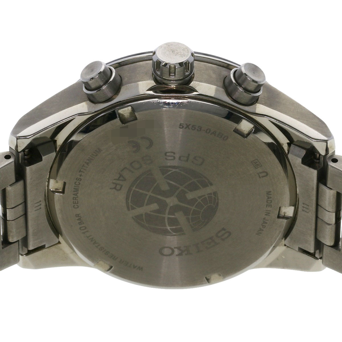Seiko Watches Solar Powered Sbxc003 5X53-0Ab0 Titanium Ceramic , Titanium Silver Astron Black Dial