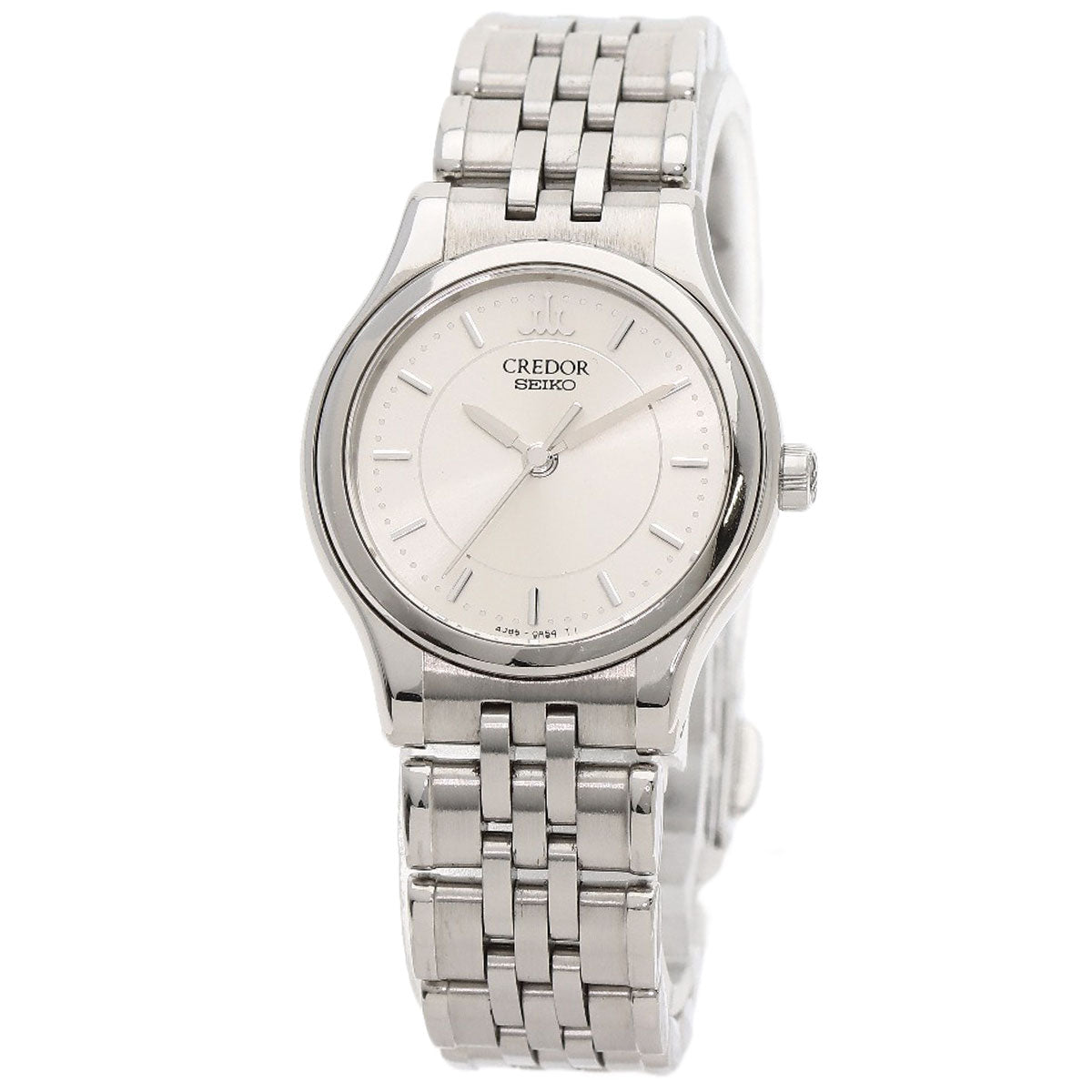 Seiko Watches Quartz 4J85-0A20 Stainless Steel , Stainless Steel Silver Credor Silver Dial Women