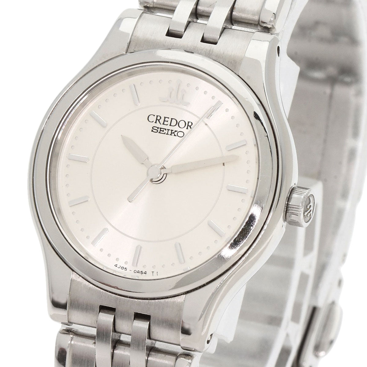 Seiko Watches Quartz 4J85-0A20 Stainless Steel , Stainless Steel Silver Credor Silver Dial Women
