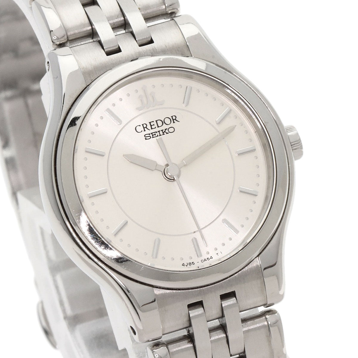 Seiko Watches Quartz 4J85-0A20 Stainless Steel , Stainless Steel Silver Credor Silver Dial Women