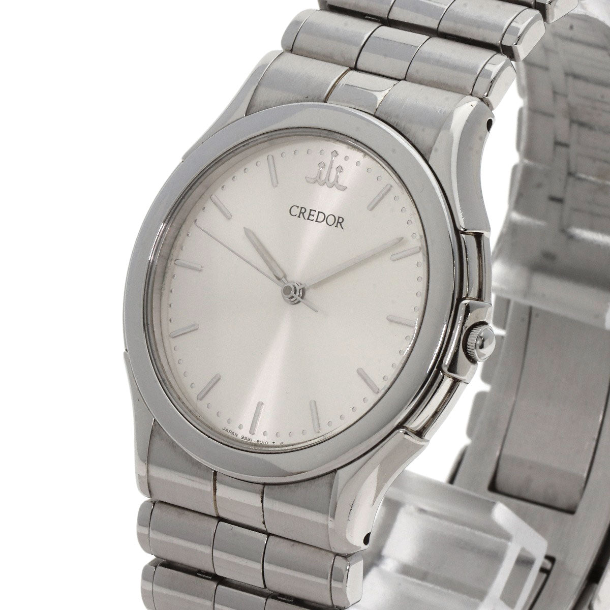 Seiko Watches Quartz Gclc009 9581-6020 Stainless Steel , Stainless Steel Silver Credor Silver Dial