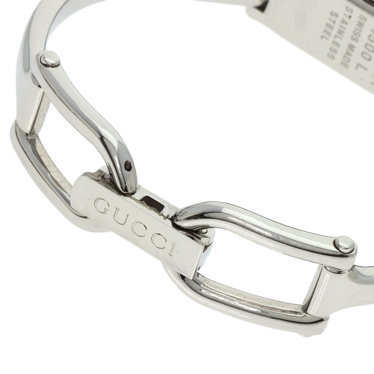 Gucci Watches Quartz 1500L Stainless Steel , Stainless Steel Silver Square Face 1P Diamond Bangle