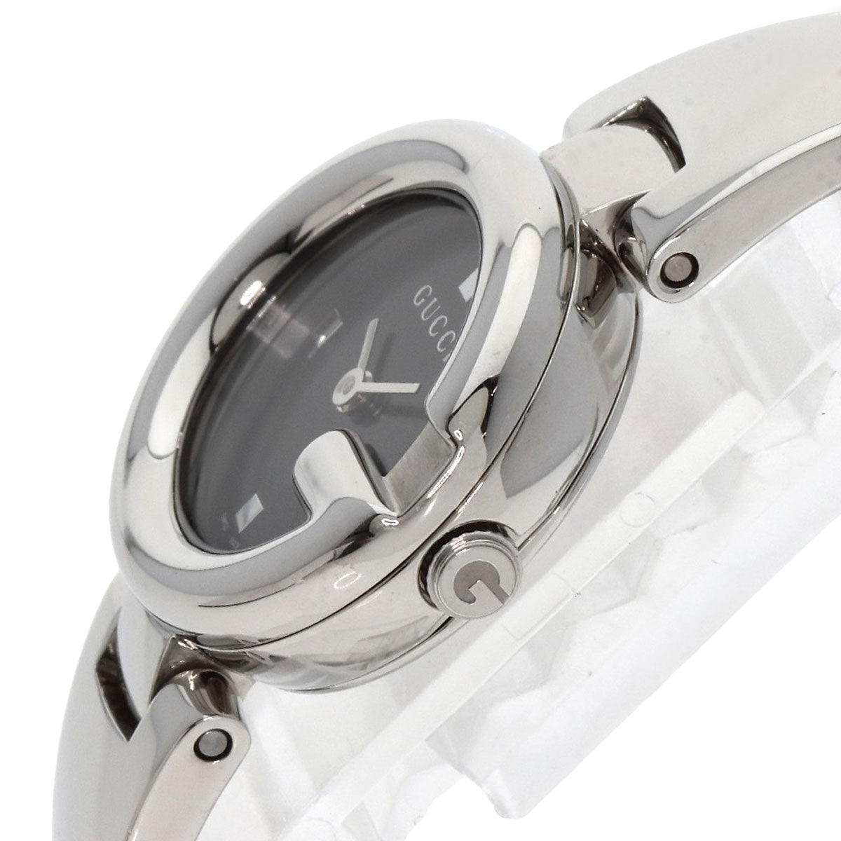 Gucci Watches Quartz 134.5 Stainless Steel , Stainless Steel Silver G Balloon Black Dial Women