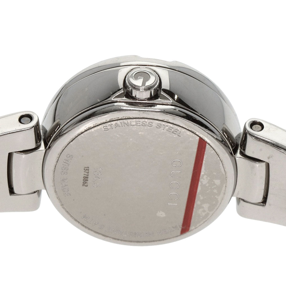 Gucci Watches Quartz 134.5 Stainless Steel , Stainless Steel Silver G Balloon Black Dial Women
