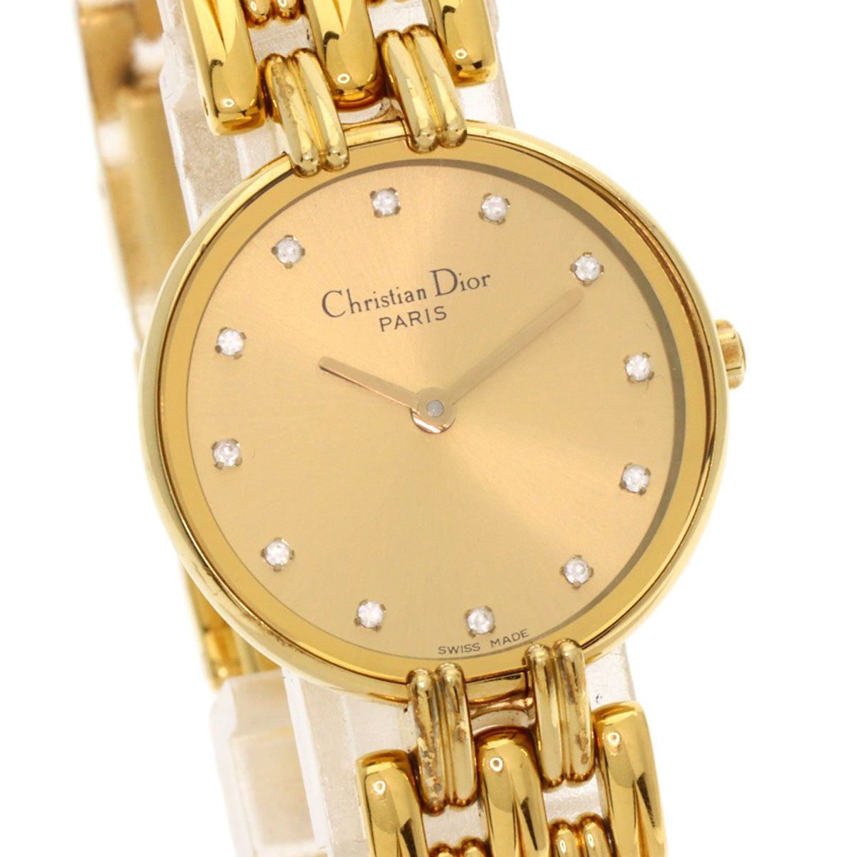 Christian Dior Watches Quartz D44-155 Gold Plated Gold Bakira Gold Dial