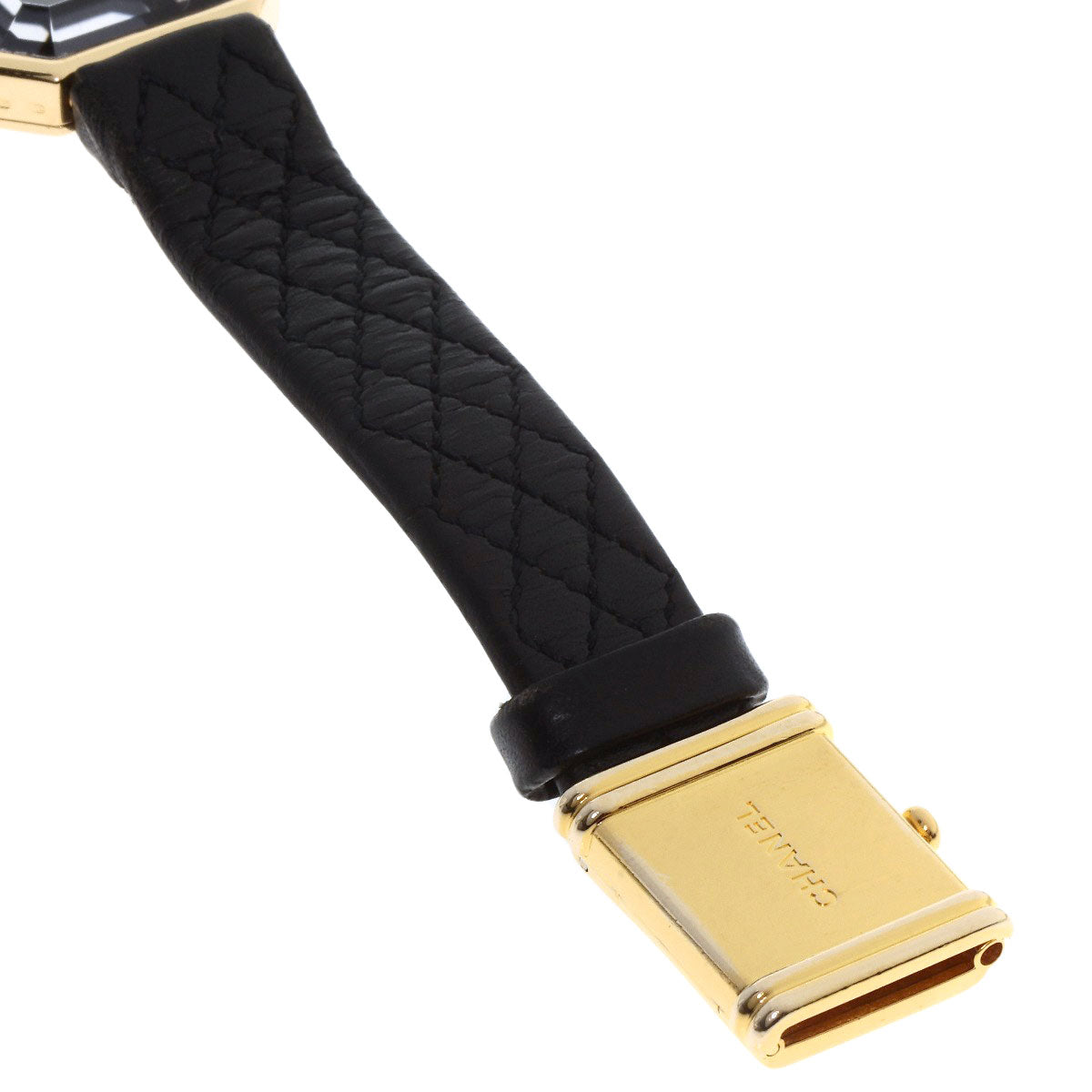 Chanel Watches Quartz H0090 K18Yg, Leather Gold Premiere Black Dial Women