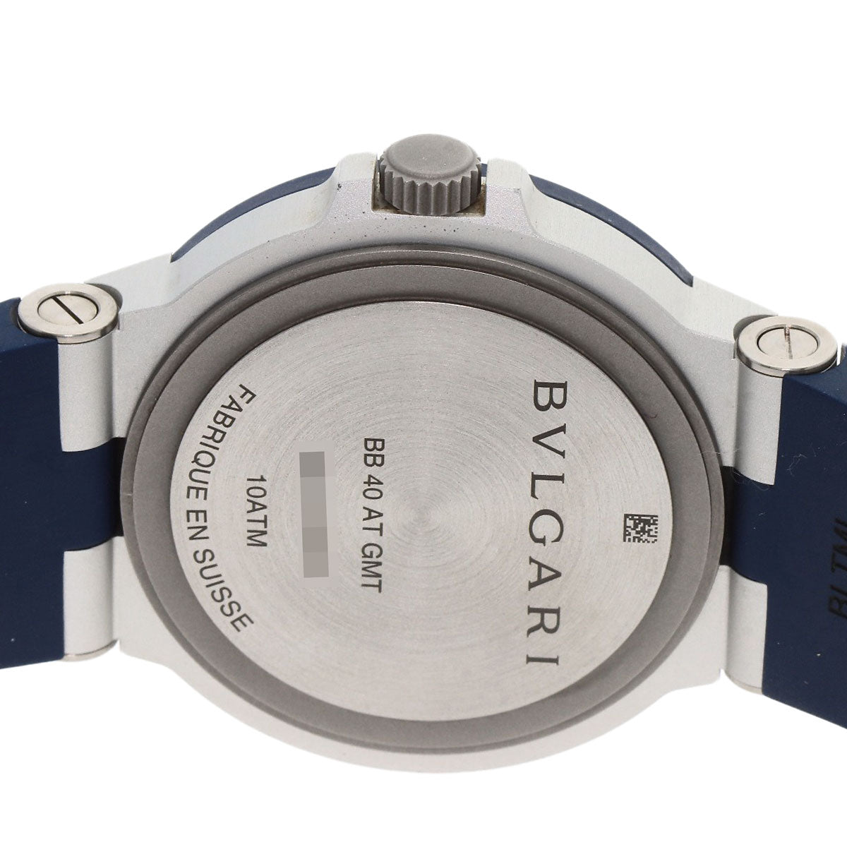 Bvlgari Watches Mechanical Automatic Bb40Atgmt Aluminum, Rubber Blue Aluminum Gmt Blue Dial Mens