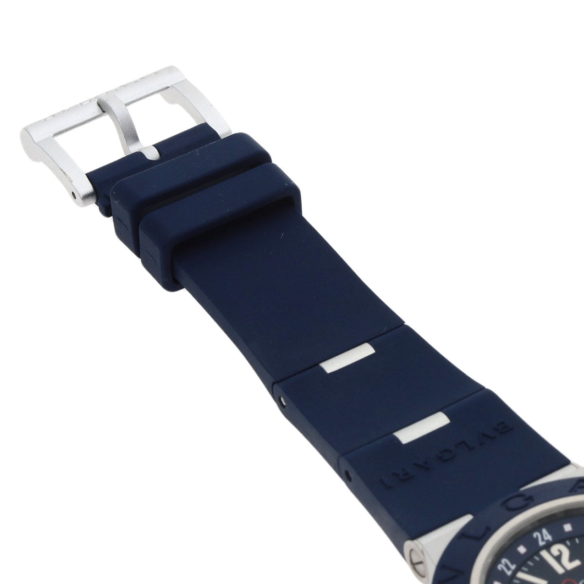 Bvlgari Watches Mechanical Automatic Bb40Atgmt Aluminum, Rubber Blue Aluminum Gmt Blue Dial Mens