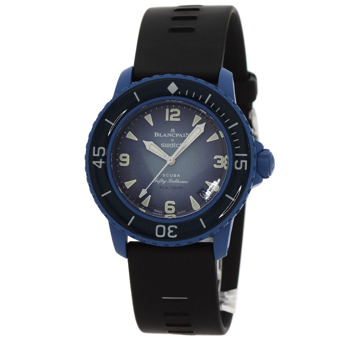 Blancpain Watches Mechanical Automatic So34A100 Ceramic, Rubber Blue Swatch Collaboration Fifty