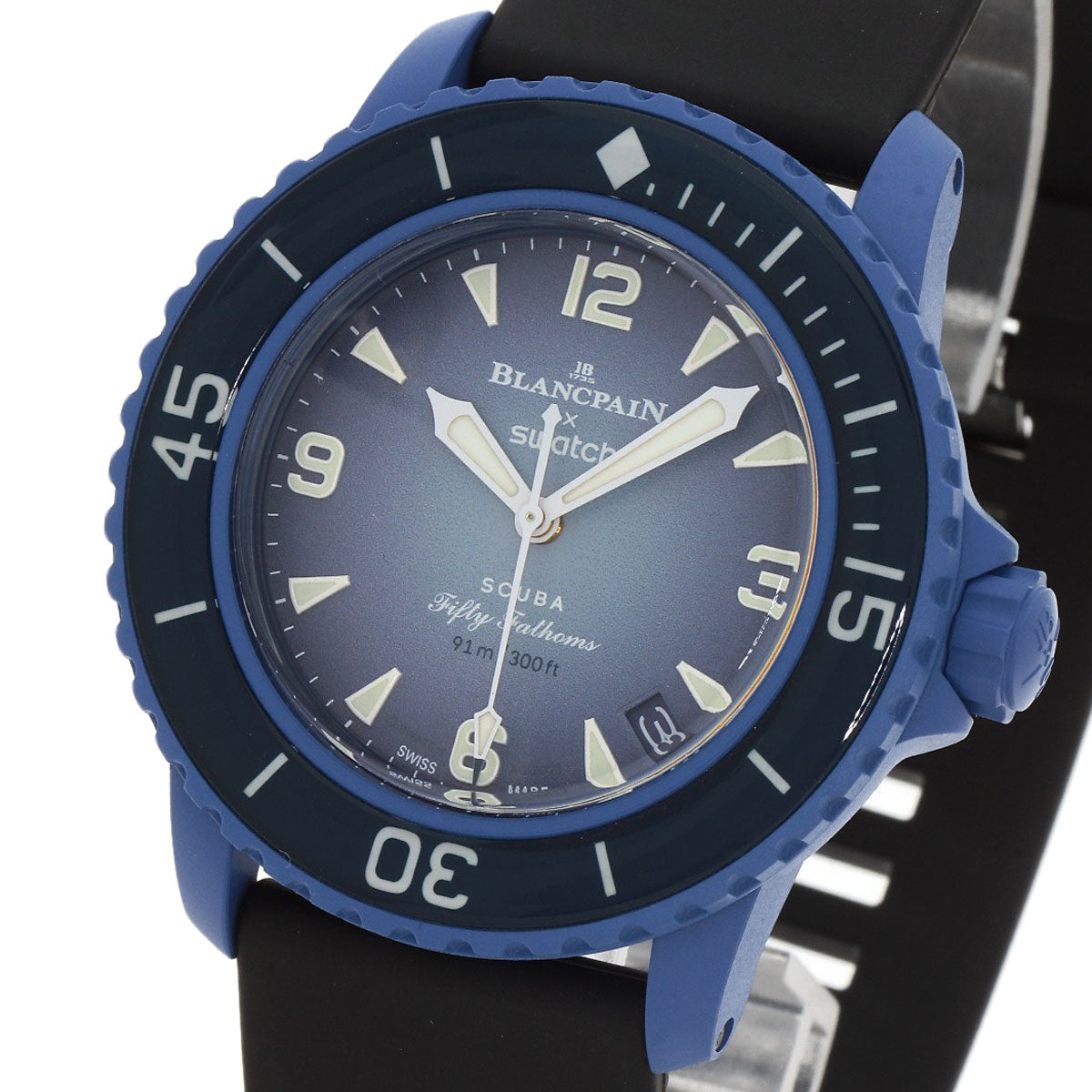 Blancpain Watches Mechanical Automatic So34A100 Ceramic, Rubber Blue Swatch Collaboration Fifty