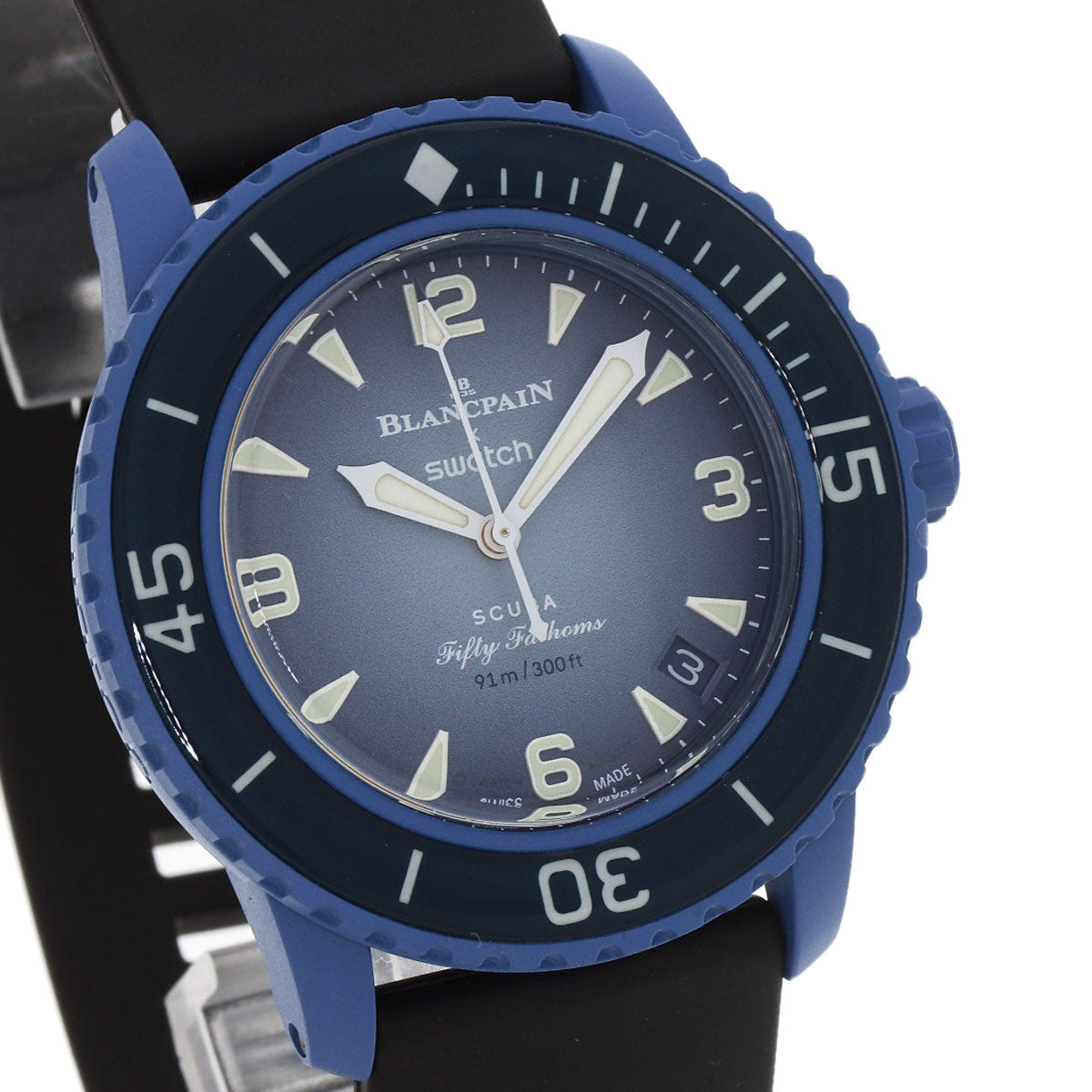 Blancpain Watches Mechanical Automatic So34A100 Ceramic, Rubber Blue Swatch Collaboration Fifty