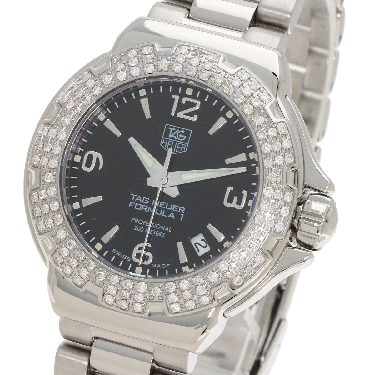 Tag Heuer Watches Quartz Wac1214 Stainless Steel, Stainless Steel, Diamond Silver Formula 1 Glamour