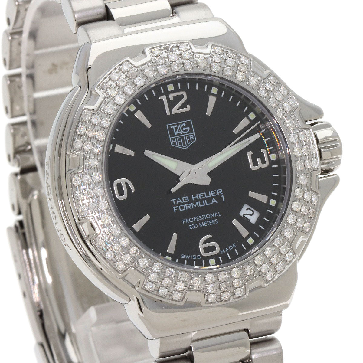 Tag Heuer Watches Quartz Wac1214 Stainless Steel, Stainless Steel, Diamond Silver Formula 1 Glamour